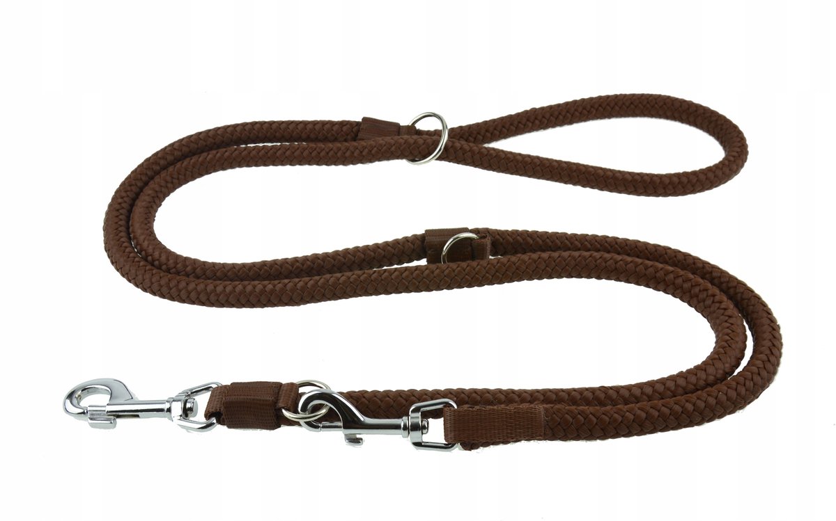 Champion Verstelbare Hondenlijn 5m x 1.4cm - Bruin, Robuust