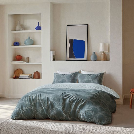 Byrklund Dekbedovertrek Curved Space - 200x220 - 100% Polyester - Groen van Byrklund — afbeelding 2
