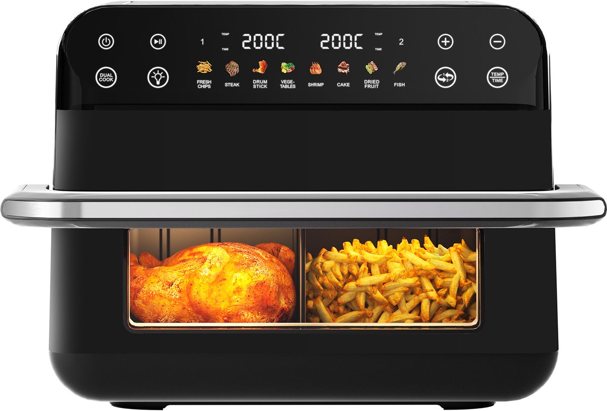 Fukstern Airfryer - 10 Liter - Heteluchtfriteuse tot 200°C - - Fukstern - €209,98