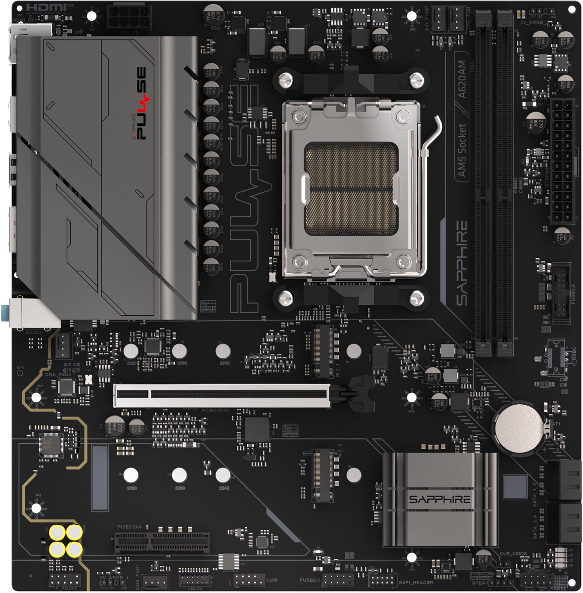 Sapphire PULSE A620AM AMD A620A Socket AM5 micro ATX