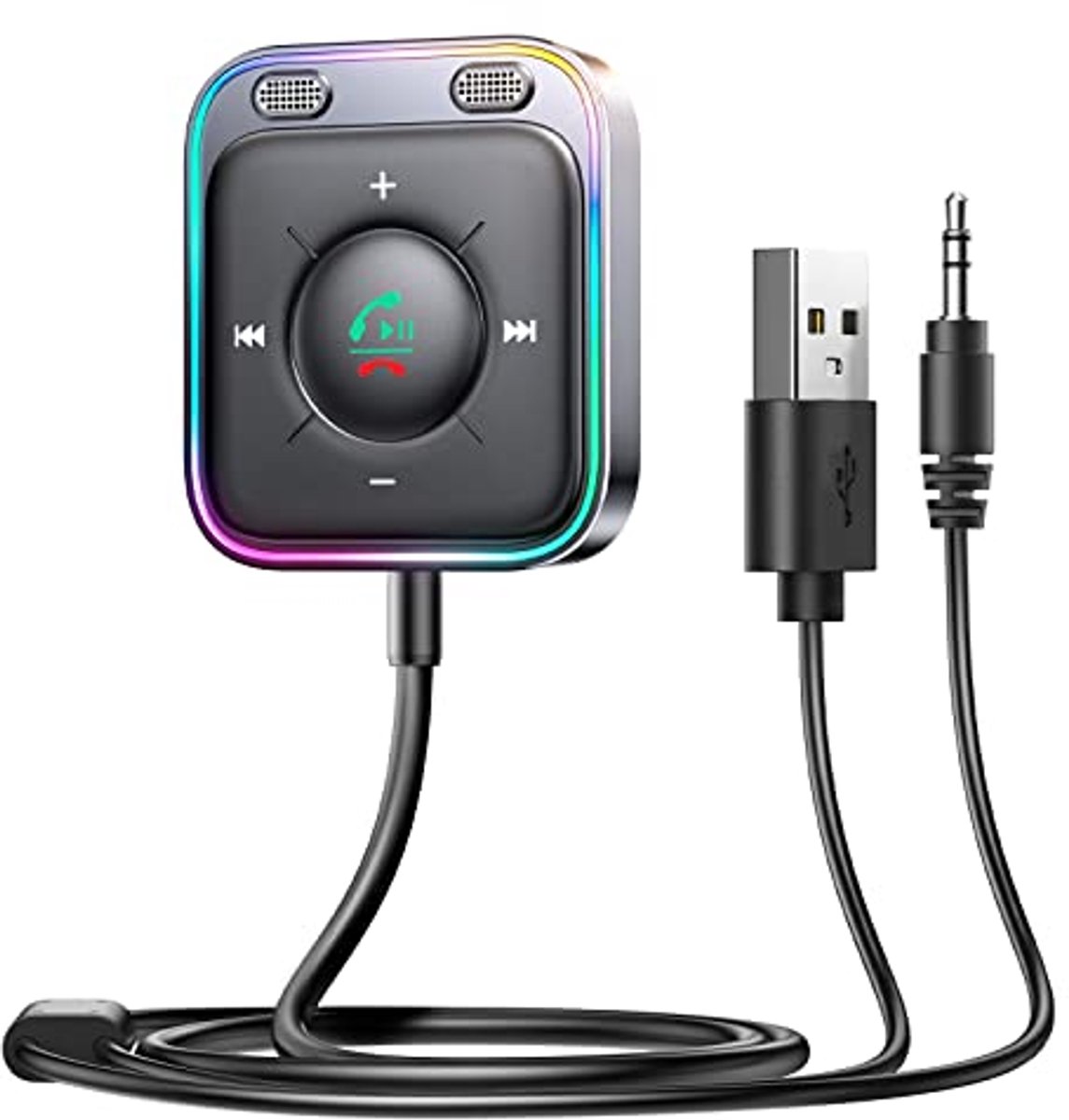 Aux Bluetooth Adapter voor Auto - Draadloze Muziek Overdracht en Handsfree Bellen
