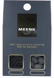 Grijze verpakking met gouden logo, tekst 'HET LEKKERSTE DROPJE OM TE GEVEN' en vensters met Peperdrop en Salmiak truffels.