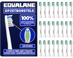 Philips Sonicare Opzetborstels geschikt voor Philips Sonicare - Universele Opzetborstels - Normale Borstelharen - Wit - 24 Stuks
