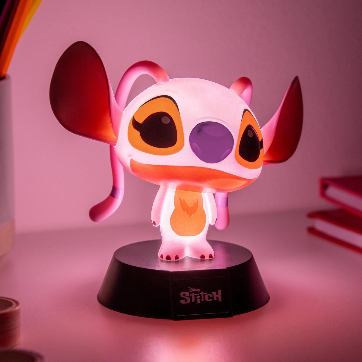 Disney Angel Mini Icon Light, Officieel Gelicentieerde Lilo & Stitch LED Lamp voor Kinderkamers, Huis, Bureau, Op Batterijen Werkend Verzamelbaar Cadeau voor Filmliefhebbers – Paladone