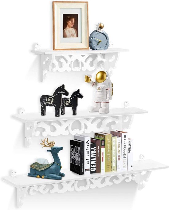 WOLTU RG9344ws Wall Shelf with Drawer, Floating Shelf, White, MDF, Wall WOLTU RG9344ws Wall Shelf with Drawer, Floating Shelf, White, MDF, Wall