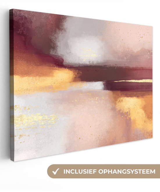 Peinture sur Toile Peinture - Abstrait - Pastel - 160x120 cm - Décoration murale XXL