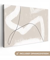 Ligne de peinture sur toile - Abstrait - - Design - 90x60 cm - Décoration murale