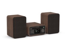 Pure Classic Stereo Mini - Het charmante microstereosysteem, Koffiebruin/Walnoot