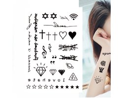Tijdelijke tatoeages - Waterdichte tijdelijke - Tatoeage nep - Stickers fake - Arm tattoos – Lichaamskunst - Glitter tattoo - Water overdraagbare - Kleine vellen tattoo - LOUZIR