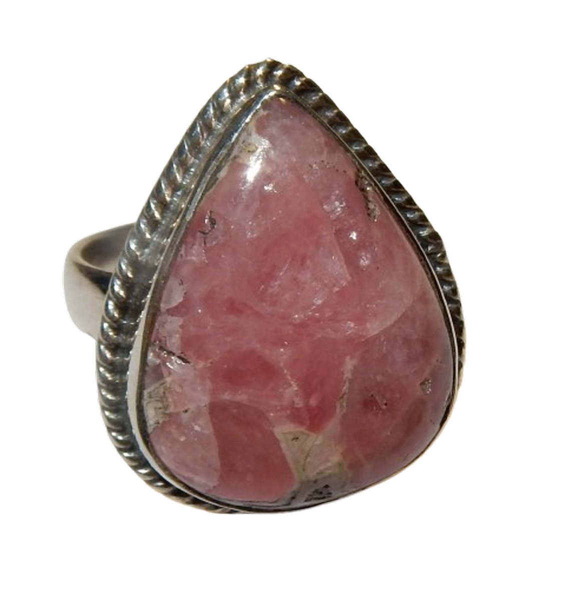 Zilveren Rhodochrosiet Ring Mt. 18