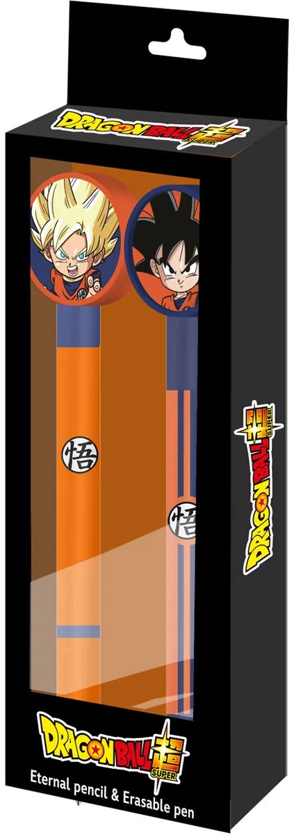 Karactermania - Dragon Ball Ultra Instinct - Pack Potlood - Uitwisbare Gelpen - Zwart