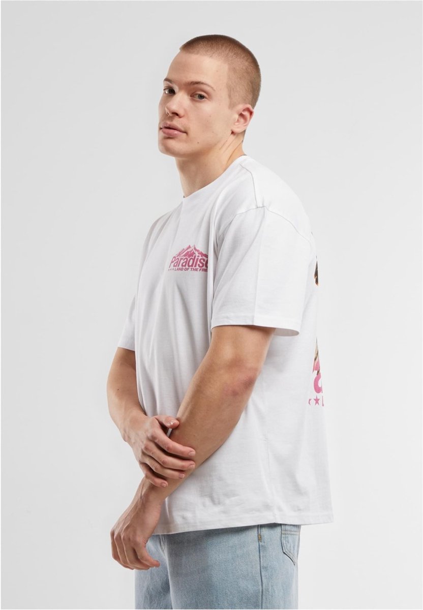 Mister Tee Paradise Land Oversize T-shirt Wit