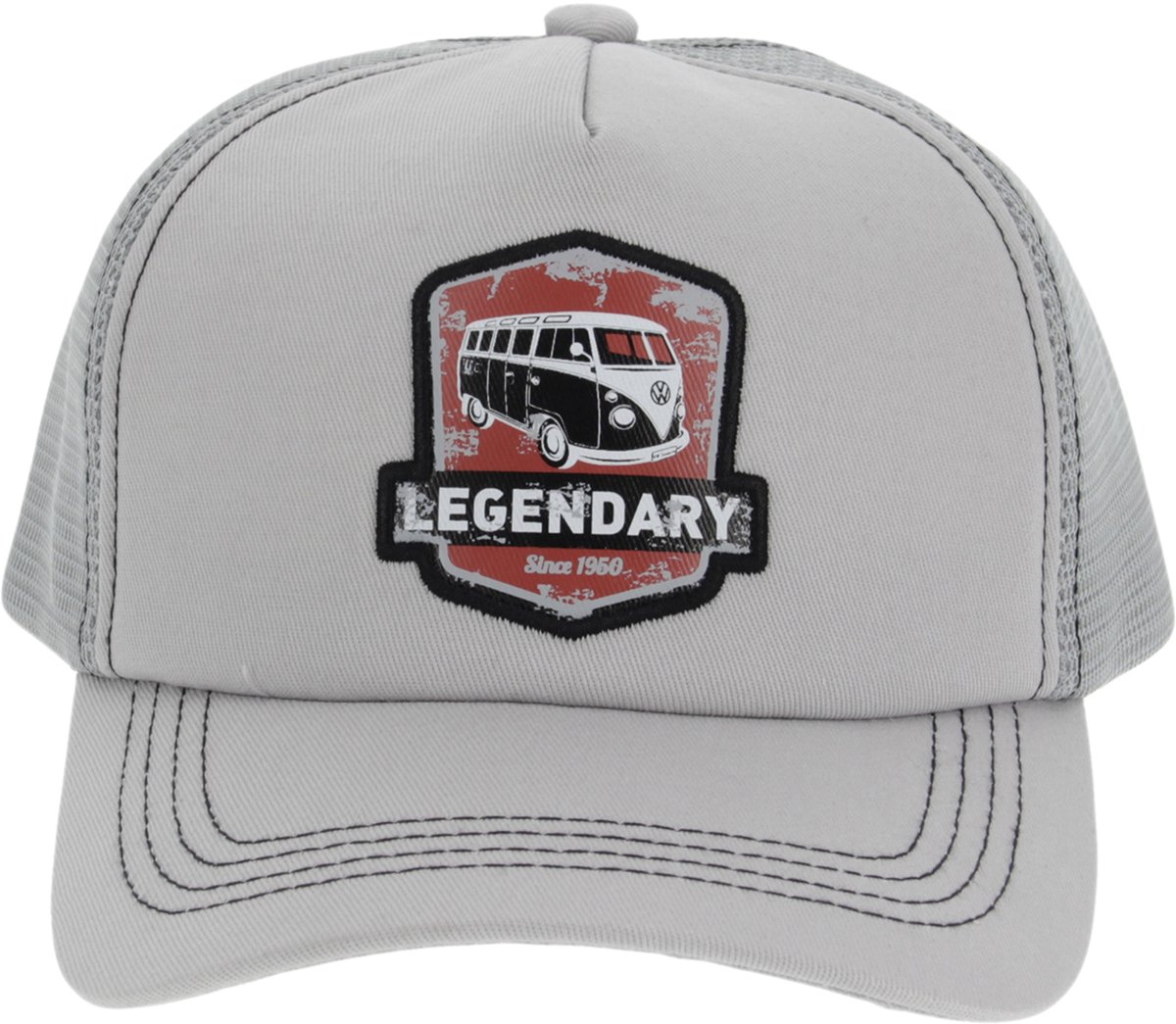 BRISA VW Collection - Volkswagen T1 Bulli Bus Retro/Vintage Mesh Trucker-Cap-Cappy, pet, muts voor heren/dames - flexibel verstelbaar & verkoelend