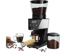 Benelux Select Koffiemolen – Koffiemolen Electrisch – Koffiemaler – Minimaliseert Warmteontwikkeling – Tot 12 Kopjes – Cap. 300 Gram
