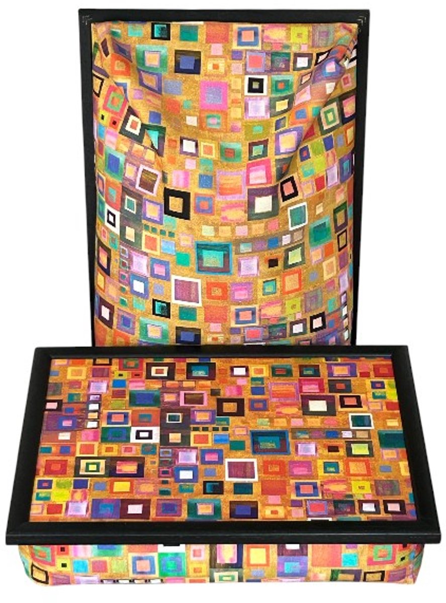 Andrews - Laptray - Schoottafel - Schootkussen - Laptoptafel - Dienblad met kussen - Kubus Kunst - 40,5x30,5x9 cm
