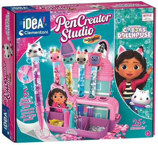 Clementoni - Idea - Pen Creator Studio - Créez vos propres stylos - Gabby's Dollhouse - à partir de 6 ans