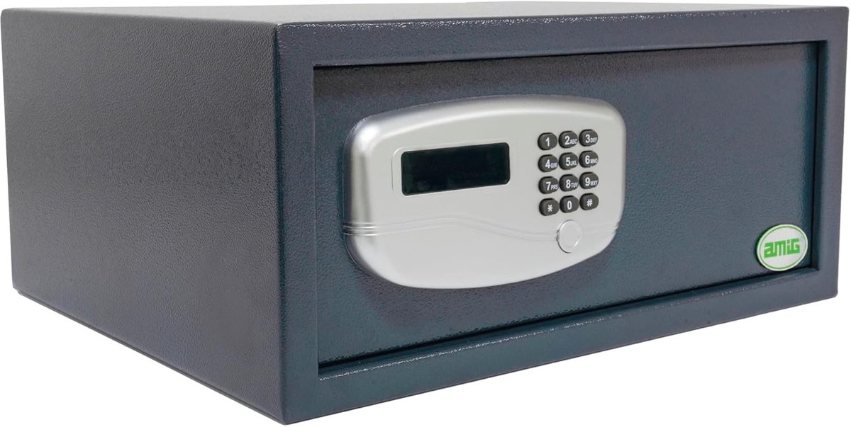 Veilig met LED-display gemotoriseerde elektronische kluis | robuuste stalen kluis voor huizen, kantoren en hotels | optimale bescherming voor geld en waardevolle spullen | 43 x 37 x 20 cm