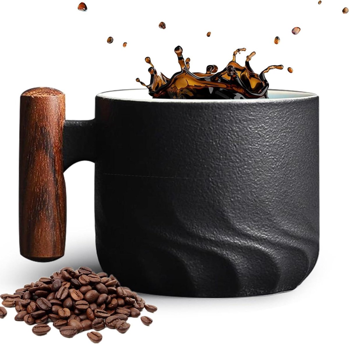 Keramische Espressokopjes 70 ml met Handvat voor Espresso, Cappuccino en Thee
