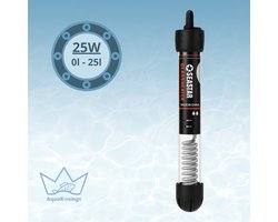 AquaKonings - Aquarium Verwarming 25W - Verwarmingselement - Heater - Warmte Element - 0-25L