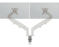 Leitz Ergo Ruimtebesparende Dubbele Monitor arm - Tot 9kg per arm - Monitor Beugel 17-32 inch - Grijs