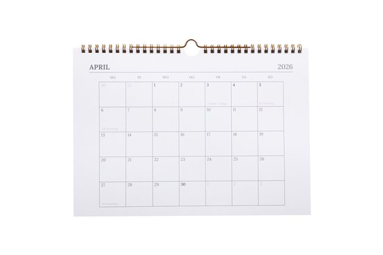 Planbooks - Calendrier mensuel - Agenda familial 2026 - Agenda mensuel 2026 - Calendrier mensuel 2026 suspendu - Agenda mensuel