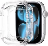 Hoesje - Geschikt voor Apple Watch 11 (42 mm) - Sterk & Shockproof - Siliconen Case Cover - Smartwatch Full Bumper Hoes - Transparant