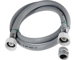 Dparts 1,5m aanvoerslang verlengslang - met koppelstukje - wasmachine en vaatwasser slang verlengen - 3/4" - 1,5 meter - 150cm - toevoerslang verlengset