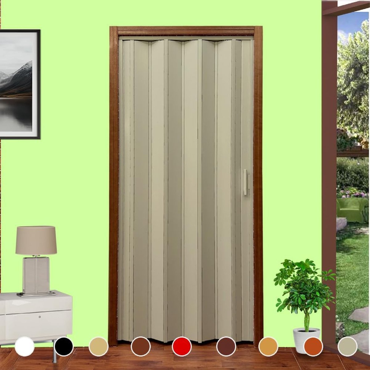 Vouwdeur zelf maken - Op maat, 9 kleuren, hoogte 220 cm