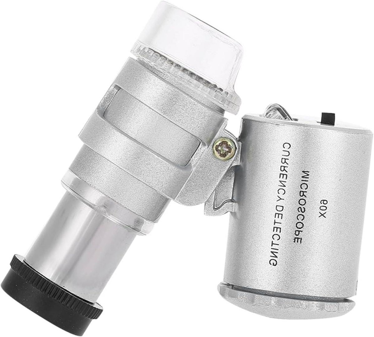 Sieradenvergroter met LED-UV-licht, 60x vergroting voor diamanten en edelstenen