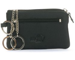 LeonDesign - Sleuteletui Zwart - Compact en stijlvol - Sleuteletui met rits - 100% leer - Ontworpen in Nederland