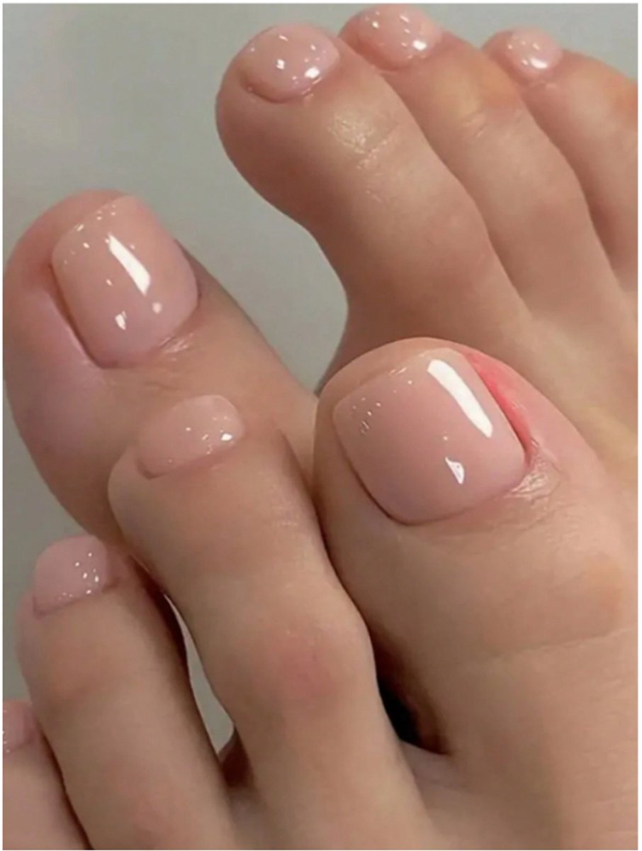 GEAR3000® plaknagels zelfklevende - kunstnagels tenen - nepnagels tenen - press on nails - 100 stuks