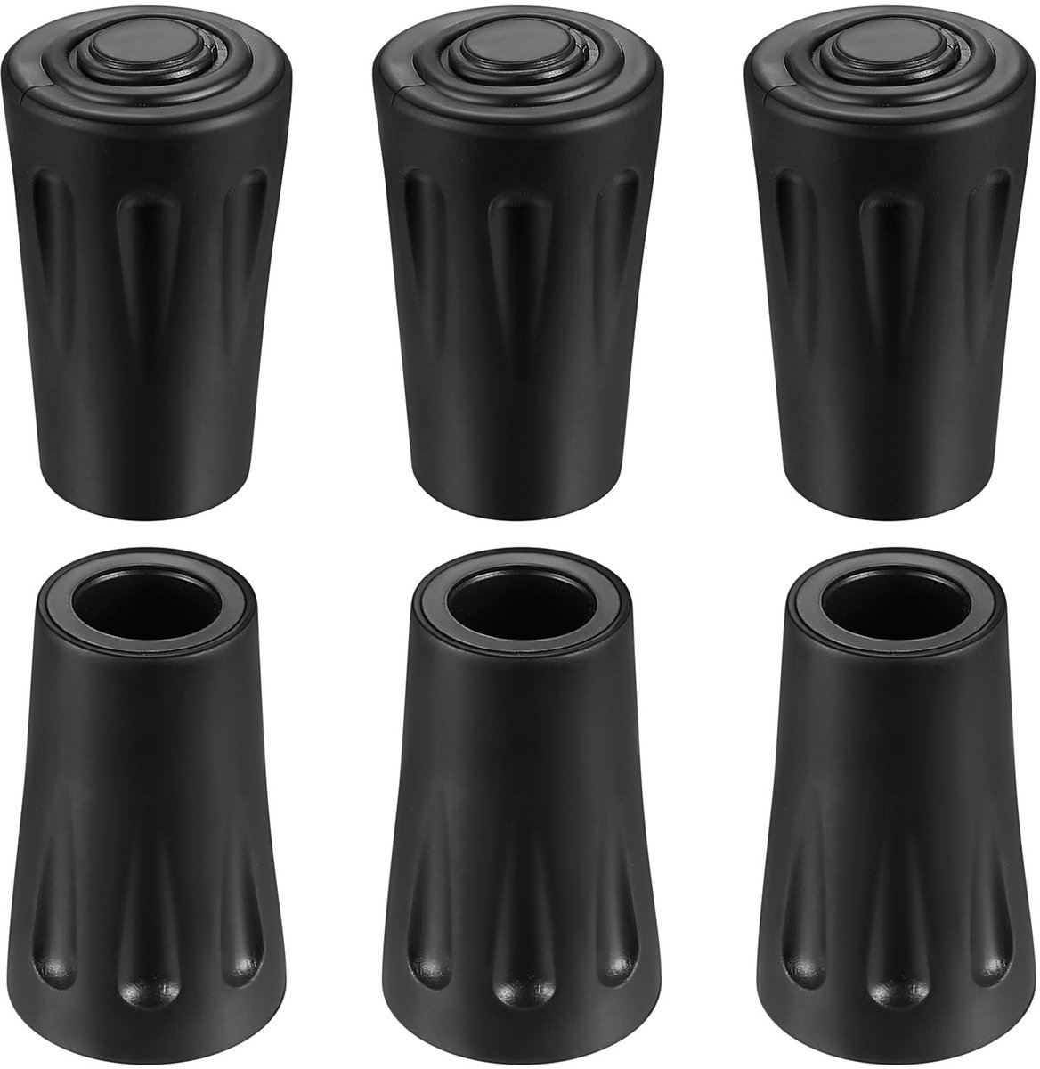 6 stuks rubberen buffers Nordic Walking-stokken rubberen buffers voor wandelstokken rubberen buffers, antislip 11 mm rubberen voetjes voor vervanging van wandelstokken, wandelaccessoires voor beschermers wandelstokbescherming asfaltpads