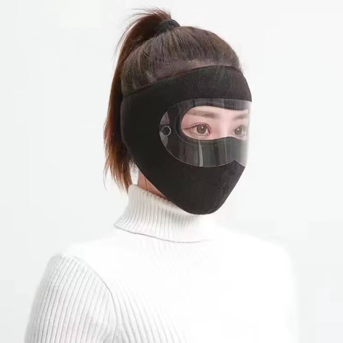 Winddichte Winter Muts met Fleece en Anti-condens Bril – Unisex Ski Masker, Fietsmuts, Warm Gezichtsmasker tegen Kou, Ademend Outdoor Muts voor Wandelen, Skiën & Fietsen