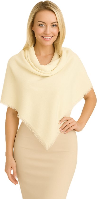 OUTLET-Crème Wit-Off White-Katoen Linnen-Sjaal Dames-Sjaal-Sjaal Heren-Made in Italy-100 x 190 cm-Sjaals-Omslagdoek