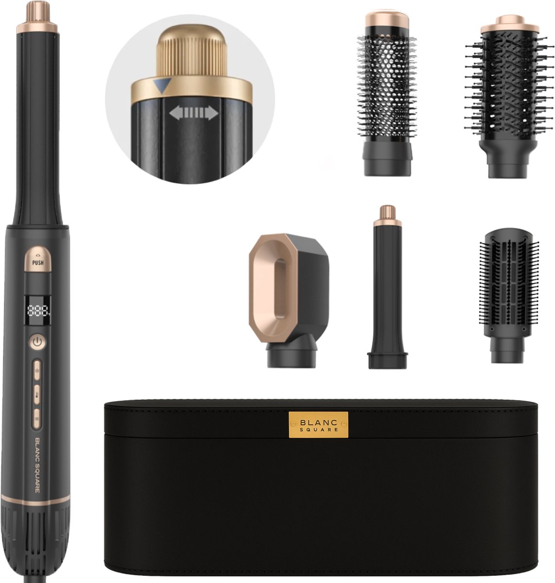 BS Multistyler krultang - 6-in-1 Multistyler Föhn - Haarstyler - Hairwrap Föhnborstel - Haardroger - Krulborstel en Stijlborstel - Incl Krul Diffuser