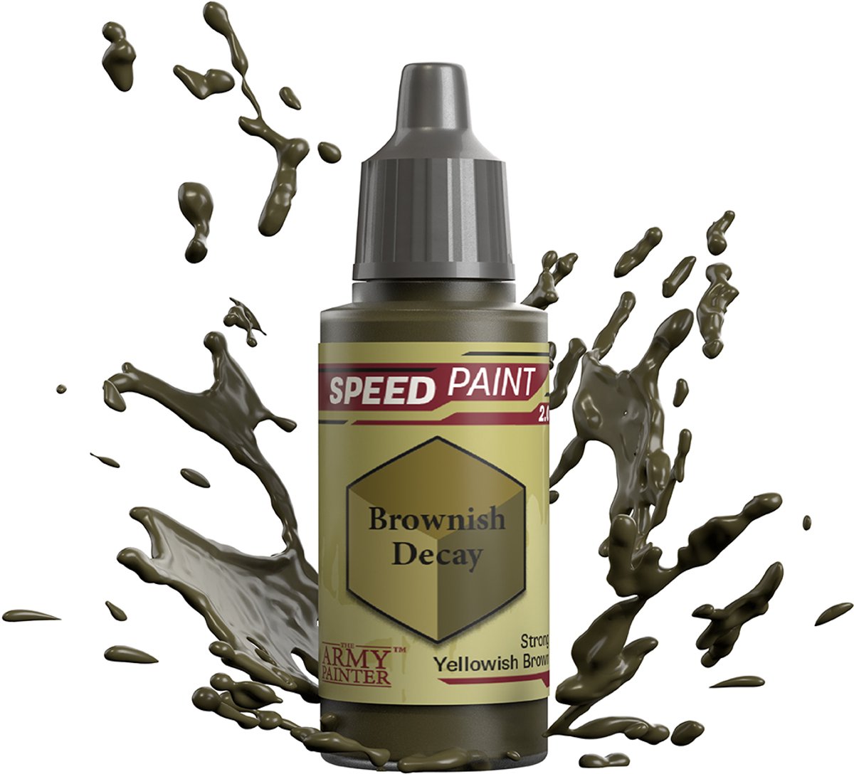The Army Painter Speedpaint acrylverf Brownish Decay 18ml miniaturen.