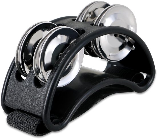 Foto: Jeiibrzui voettamboerijn tamboerijn helder geluid met lichte tik elastische nylon band voor comfortabele pasvorm 1 voor volwassenen zwart