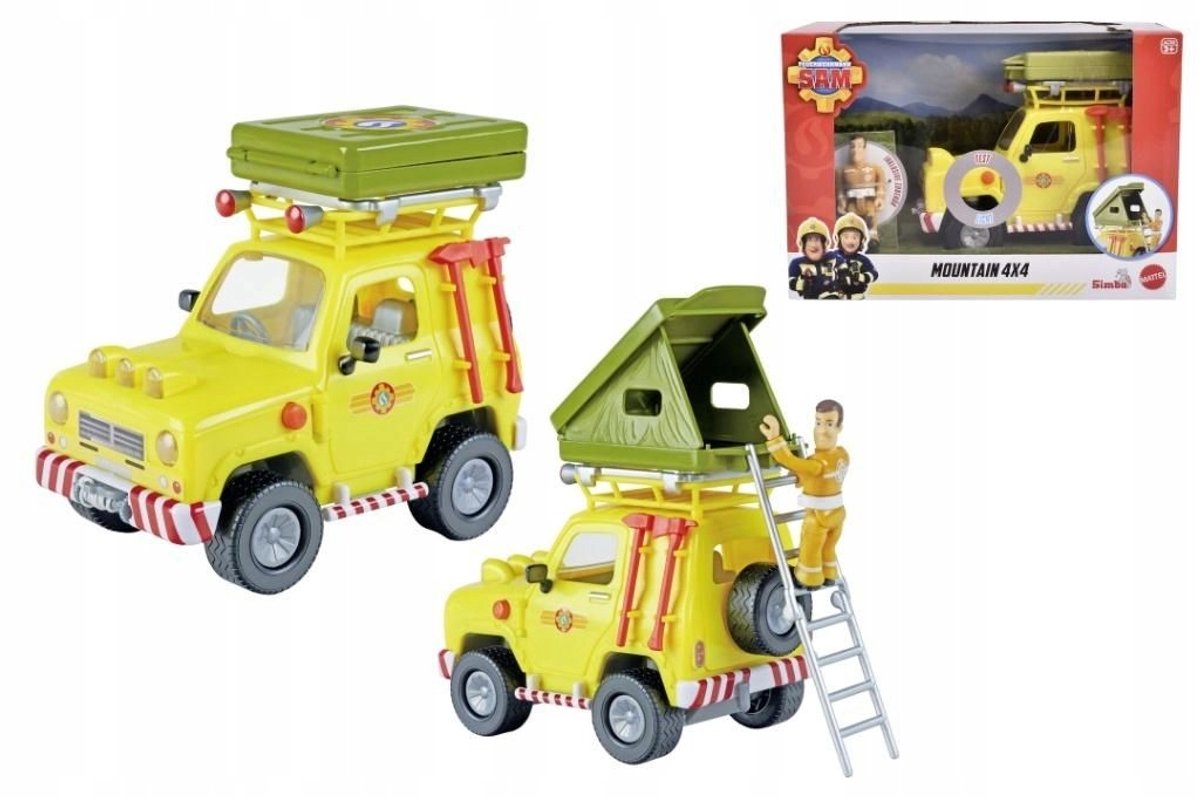 Simba Brandweerman Sam Jeep 4x4 met Tent