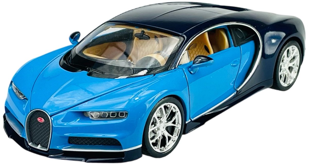 Welly Bugatti Chiron 1:24 metalen modelauto blauw
