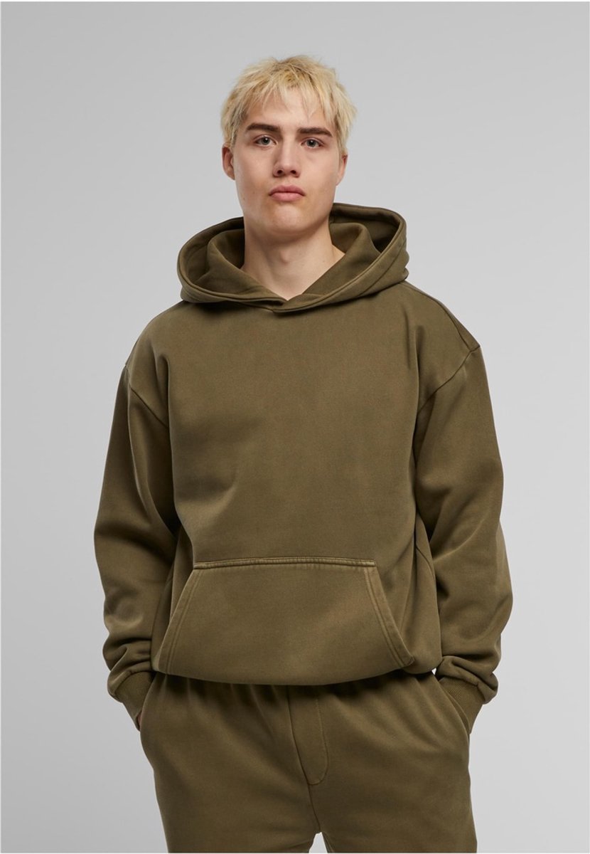 Urban Classics Vintage Heavy Hoodie Heren Trui met capuchon – XXL Groen