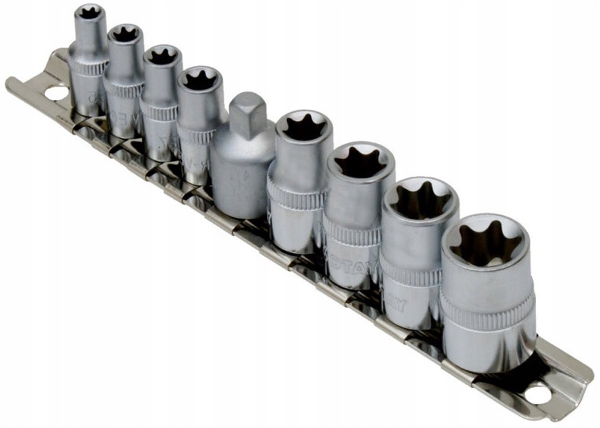 Yato Torx Dop Dop Bits E5-E16 3/8" & 1/4" - 8 Stuks