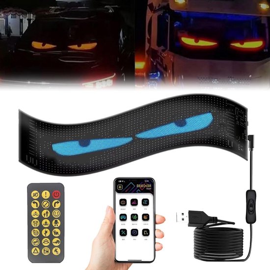 Led-ogen voor vrachtwagen en auto, flexibel display, programmeerbaar ...