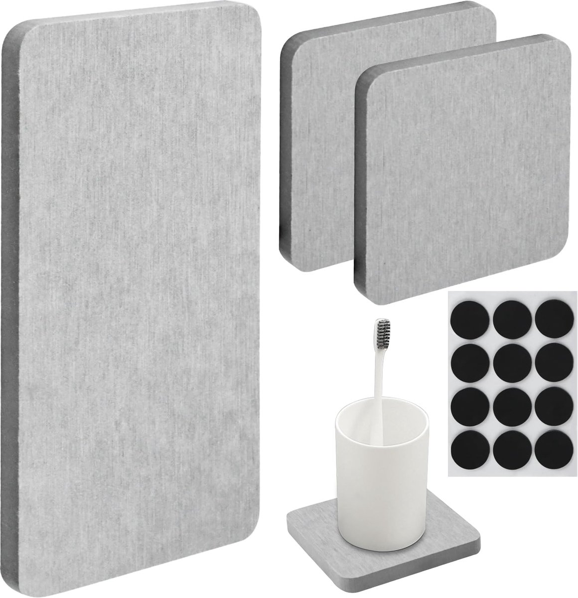Unyqoos® Set van drie waterabsorberende stenen voor badkamer en keuken