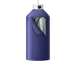 Uten Draagbare Elektrische Droger Gr889 - Ophangbaar Design - Warmtepompdroger - 600 W - Timer 0-300 Min - Mini Wasdroger - Tot 3kg Wasgoed - Hoogte 100 cm - Blauw