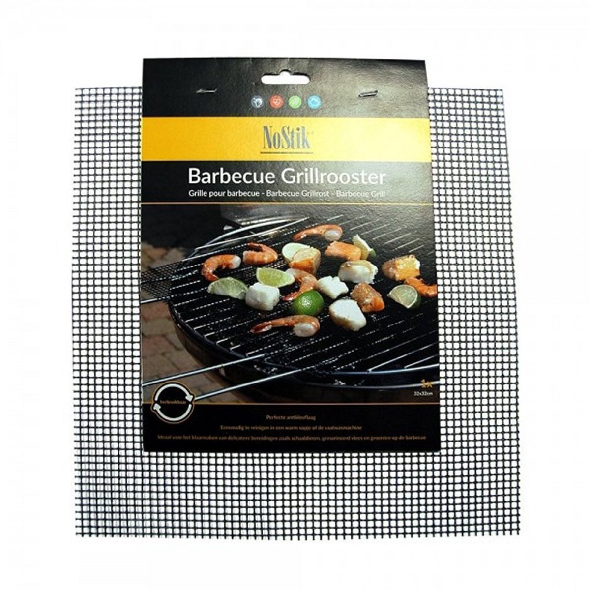 Barbecue-grill Rooster-mat 32x32cm (set van 12)