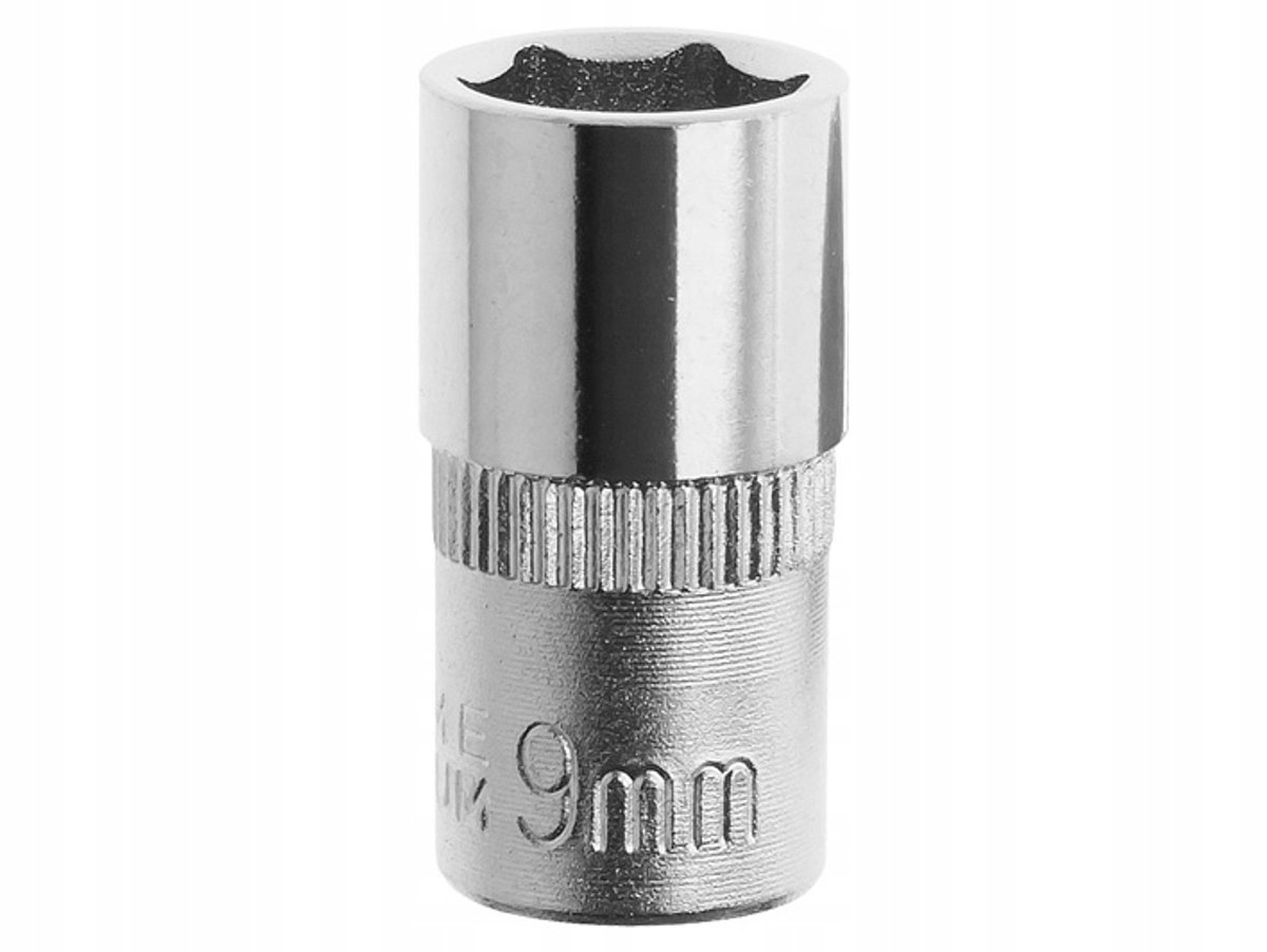 Dopsleutel 9 mm 1/4" zeskant Cr-V