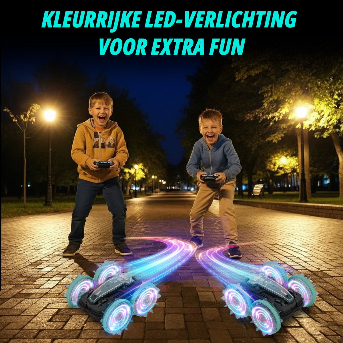 Revvix Bestuurbare Auto All-Terrain - RC Auto met 2 Accu's - Waterdicht - Speelgoed Auto Jongens - Buitenspeelgoed - Race Car/Boot Land & Water - Radiografisch — afbeelding 11