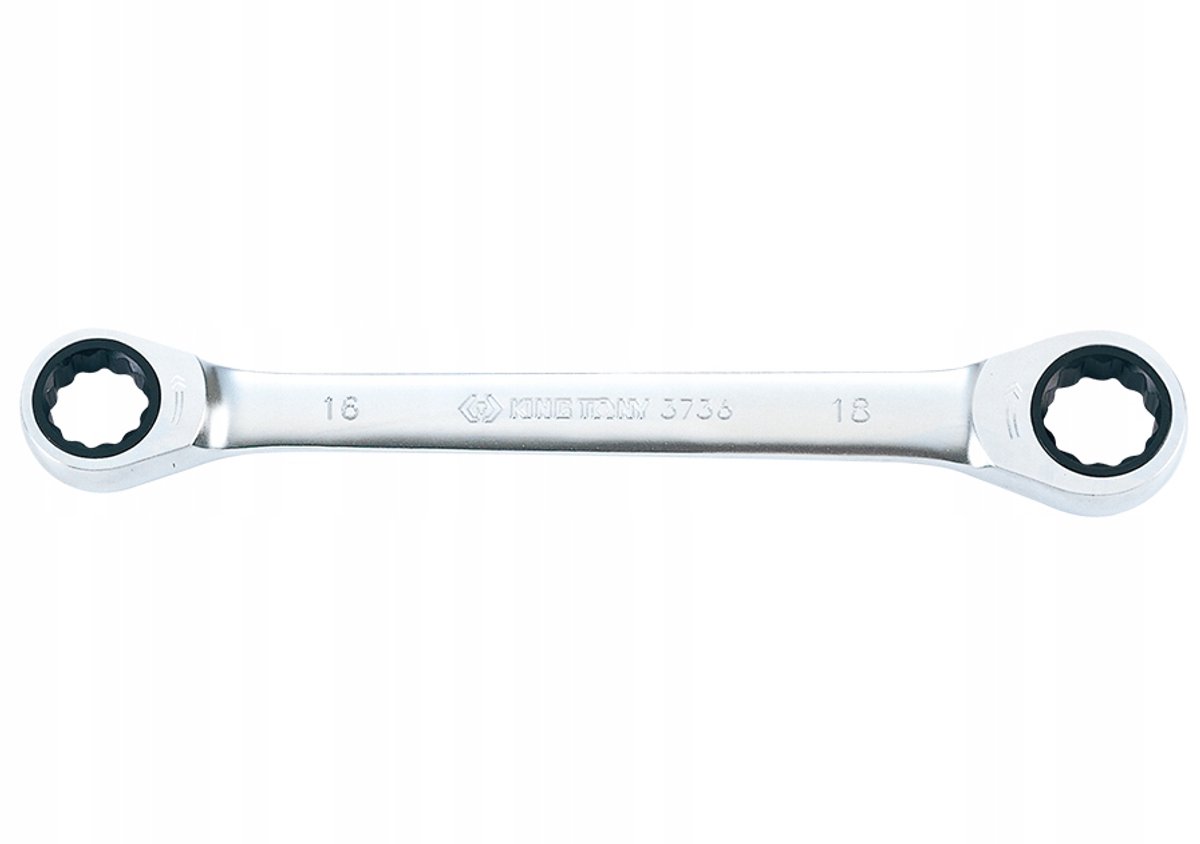 Ratelsleutel met dubbele ring, 72 tanden, 8-19 mm chroom-vanadiumstaal