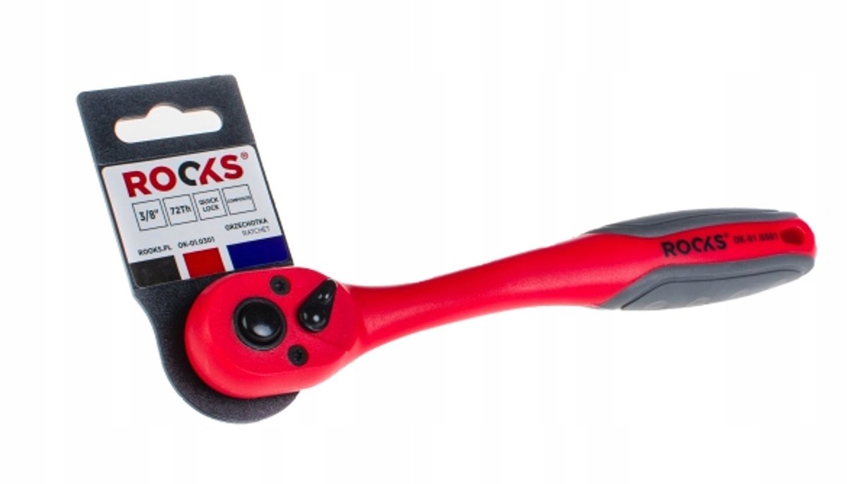 Rooks Ratelsleutel 3/8" 72 Tanden Ultralight Gebogen