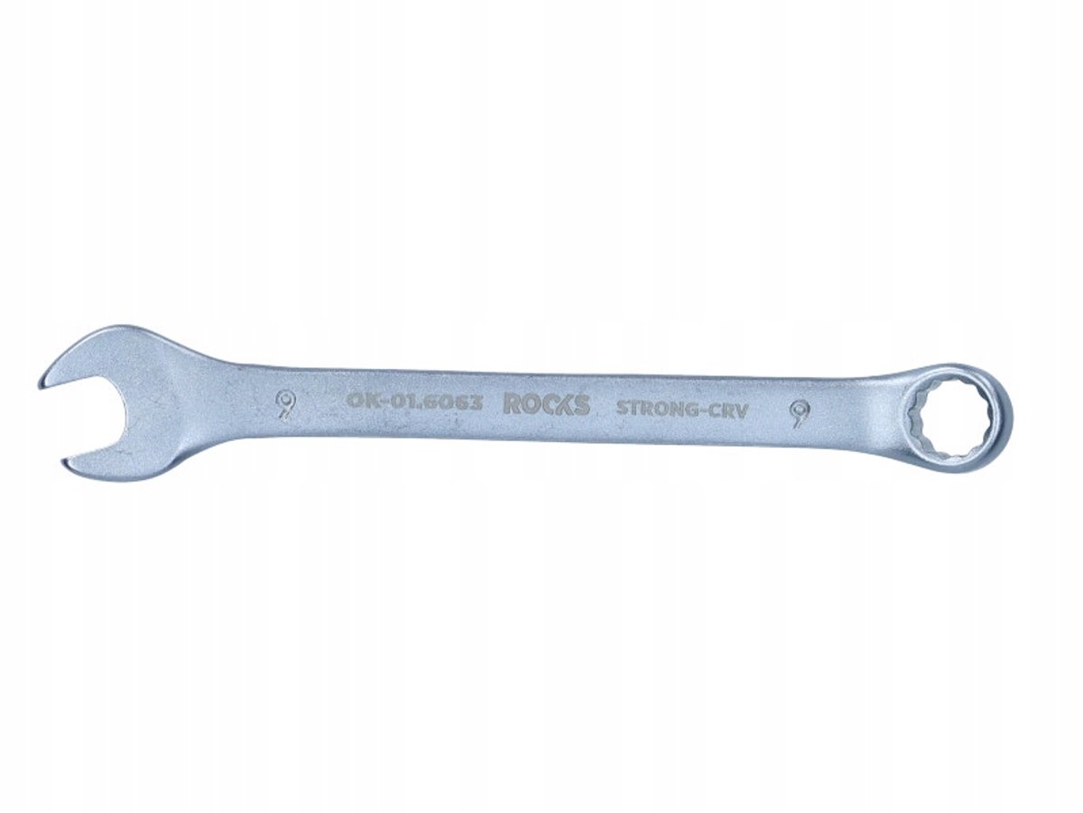 ROOKS Ringsleutel 9 mm - 31CrV3 staal, dubbel chroom, DIN 3113A